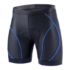 CUISSARD DE CYCLISME Shorts de Cyclisme Hommes Cuissard Velo Homme avec Coussin 3D Rembourré Respirant Antidérapant VTT Bleu