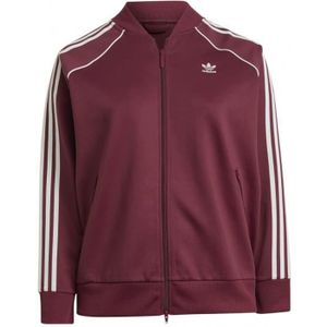 VESTE DE SPORT Veste de survêtement adidas Originals PRIMEBLUE SST - Femme - Bordeaux - Manches longues