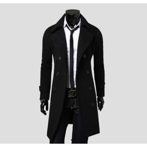 Manteau long homme noir hiver Cdiscount