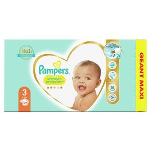 COUCHE PAMPERS Premium Protection Taille 3 - 96 couches