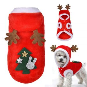 Manteau Vêtement Chien Chat Pour Noël Forme Du Père Noël