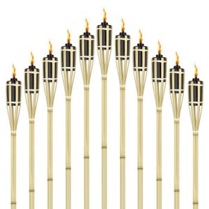 torche à lhuile flambeau acier inoxydable 115 cm lumière 12x Torche de jardin 