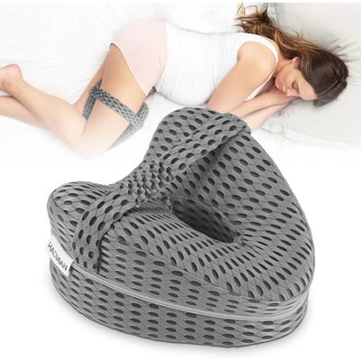 Coussin orthopédique pour les genoux avec sangle et mousse à mémoire de Coussin orthopédique pour les genoux avec sangle et mousse à mémoire de