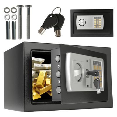 KABISAFE Coffre-fort Antivol De 0,6 M³ Avec Clavier Numérique Et Serrure à Clé Pour Maison Hotel Bureau