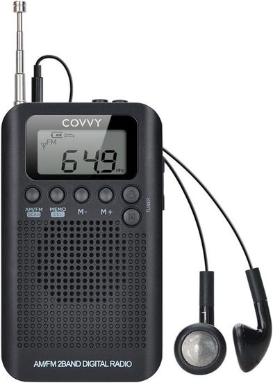 Radio Réveil De Poche Songway AM/FM - Numérique, Portable Avec Écouteurs - Pour Randonnée, Voyage