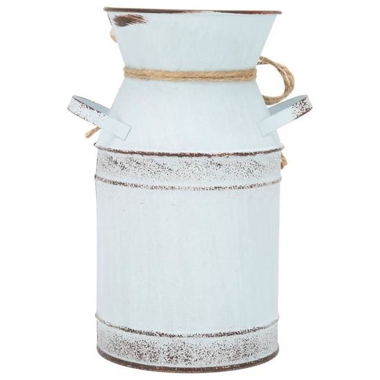 Seau En Plastique Avec Bec Verseur La Briantina - Capacité 12 Litres - Manche Fer Galvanisé - Fabriqué En Italie - Couleur Bleu