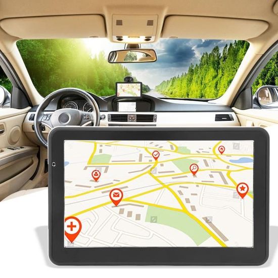 Navigateur voiture 7 pouces HD écran tactile 256 Mo, 8 Go GPS FM Bluetooth-CER