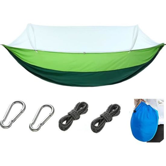 Hamac Tente 4 En 1 Avec Moustiquaire Et Pare-soleil - Léger, Pliable, Capacité 200 Kg - Pour Camping, Jardin - 6