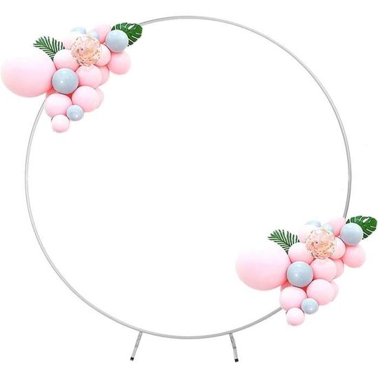 Arche De Mariage - Taille L 78,7 X 86,6 Po - Arche Ronde - Toile De Fond Sur Pied - 4