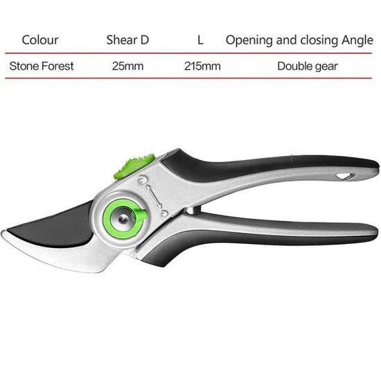 ZoRoll - Sécateur De Jardin Ergonomique - Lame En Acier SK5, Coupe Branches Jusqu'à 20 Mm, Poids 195 G