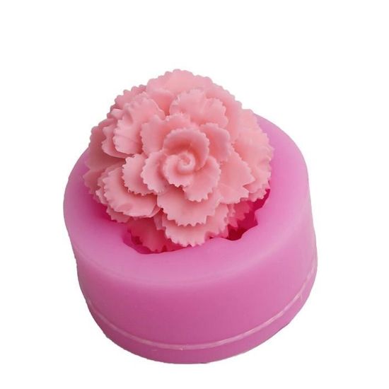 1 pièce 8X8X4.2cm couleur aléatoire 3D Silicone moule gâteau décoration fleur Fudge moule cuisson savon aromathérap outil a main