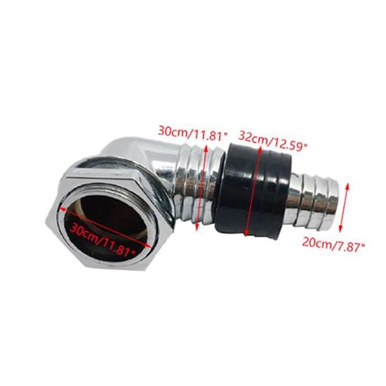 Raccord Coudé Pour Tuyau De Vidange De Climatiseur,pour Climatiseur Mini-split Et Climatiseur De Fenetre 40 Mm 1 Piece 97436583