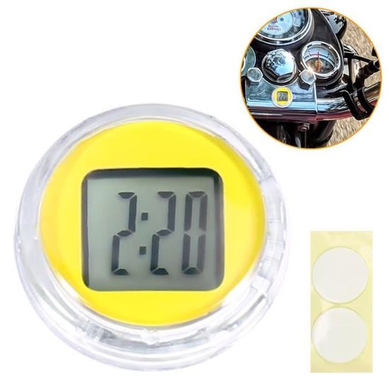 Mini horloge numérique étanche pour Moto, horloge de précision avec  chronomètre