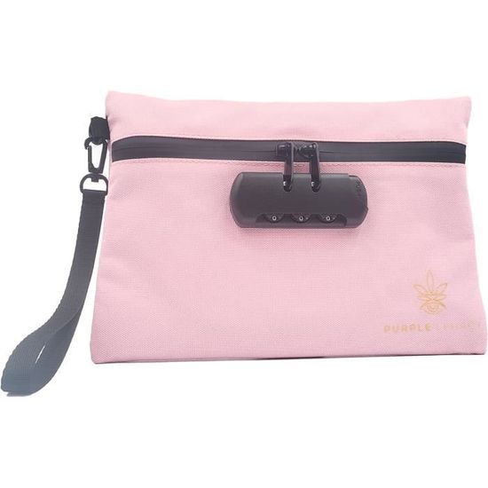 Boîte Anti-odeur Avec Serrure à Code – 21x11x8 Cm, Doublure Charbon Actif, Poche Filet, Tissu Oxford
