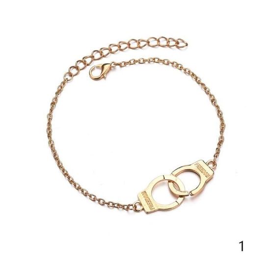 Chaine De Cheville Fantaisie – Modèle Menottes En Alliage Argenté, Style Bohème Et Original