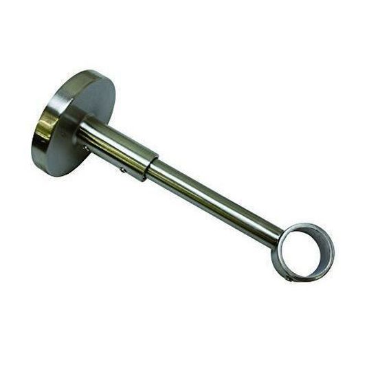 Embouts Obliques Pour Tringle à Rideau - Diamètre 16 Mm - Aspect Acier Inoxydable - Lot De 2 Pièces