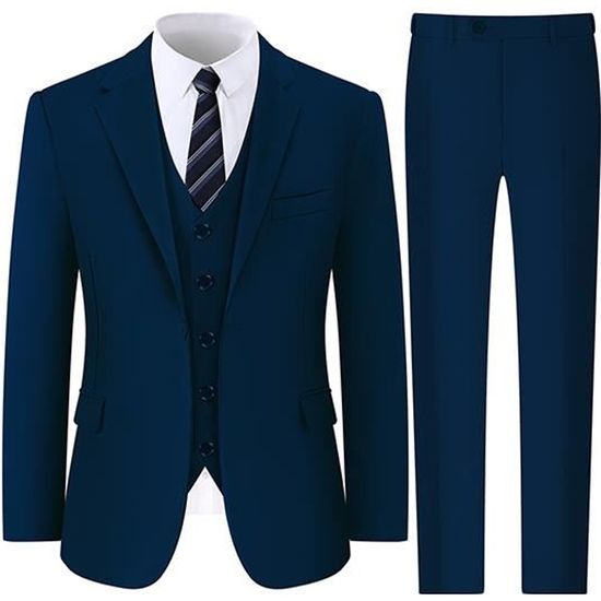 Costume pour homme ajusté 3 pièce pour affaires, mariage