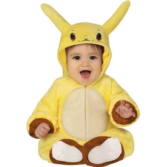 Déguisement de Pikachu pour bébé - SUPER H PERSO CELEBR - Combinaison jaune et queue - Intérieur