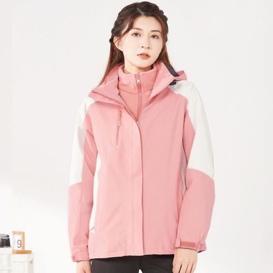 BOTCAM Veste de ski 3 en 1 pour femme - En polaire - Imperméable - Coupe- vent - Chaude - Fonction d'extérieur - Veste softshell - Veste de pluie avec capuche amovible BOTCAM Veste de ski 3 en 1 pour femme - En polaire - Imperméable - Coupe- vent - Chaude - Fonction d'extérieur - Veste softshell - Veste de pluie avec capuche amovible