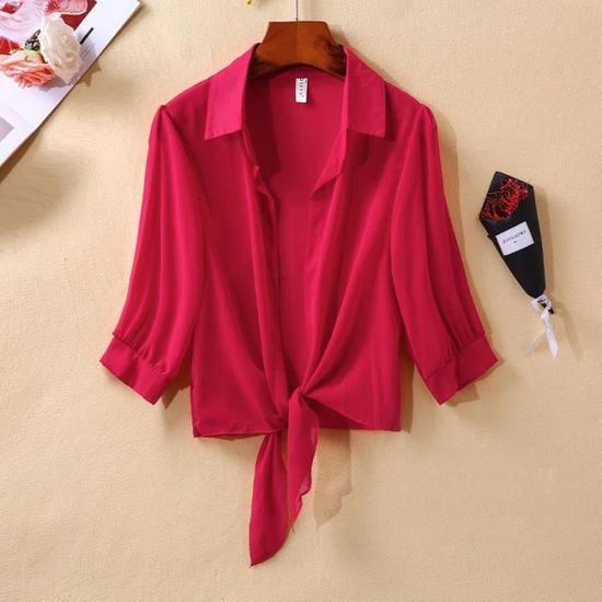 Tunique Chemisier Style&co. Corail - Manches Longues, Poches Devant, Taille M