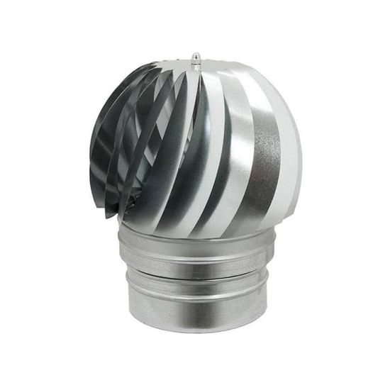 Aspirefumées rotatif pied rond en tôle galvanisée 10 cm conduit de cheminée Cdiscount Bricolage