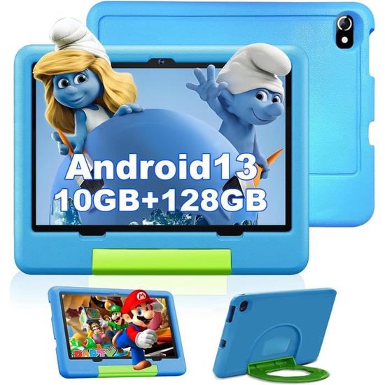 Tablette Enfant 7" Android 13 - 8Go RAM + 64Go - Octa-Core - Contrôle Parental - Coque Canard Antichoc - Cadeau - 3
