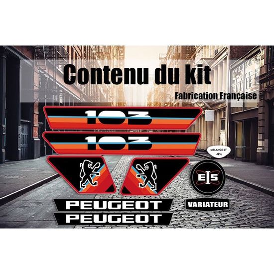 Kit Déco Pour Peugeot 103 MVL - Noir Et Rouge - Neuf Sous Emballage - Accessoire Tuning Scooter