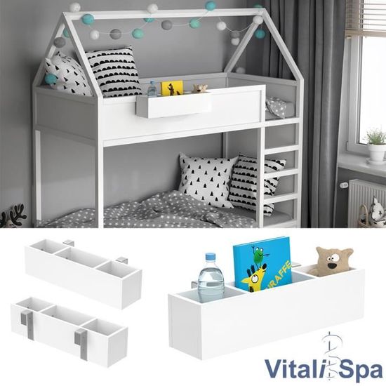 Étagère suspendue pour lit pour enfant VitaliSpa, lit mezzanine, étagère à suspendre, accessoire, étagère, tablette