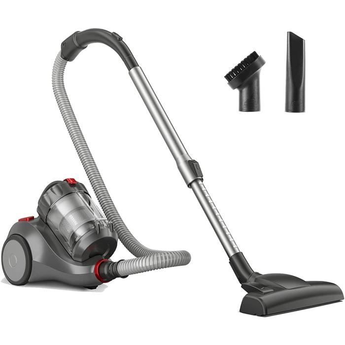 Aspirateur sans Sac, aspirateur Puissant 19Kpa, Filtre HEPA, dépoussiéreur Cyclone, bac à poussière de 1,5 Litre, léger et maniable,