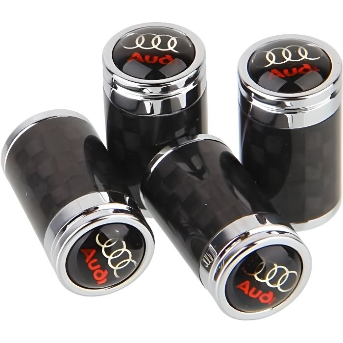 Bouchons de valve in fibre de carbone AUDI logo