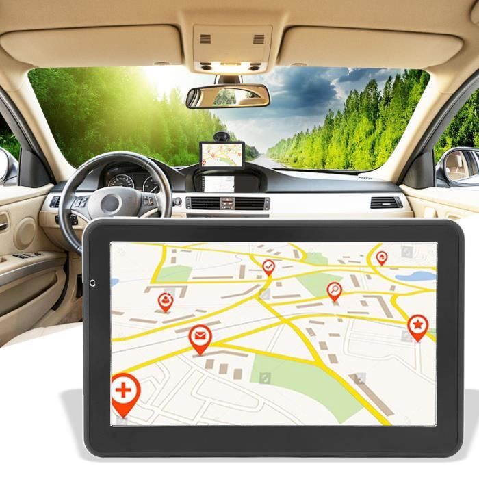 7 pouces HD Navigateur voiture à écran tactile portatif 256 Mo, 8 Go navigation GPS FM Bluetooth-CER