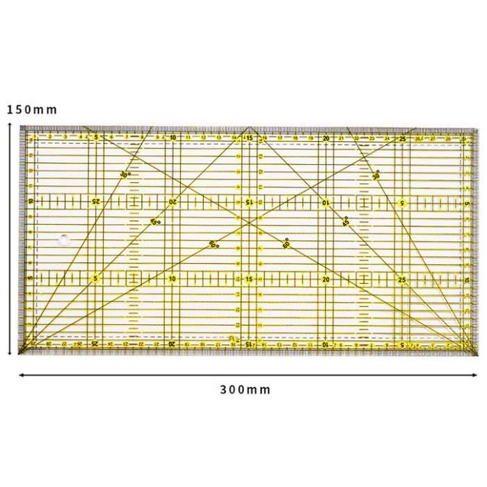 Règle Patchwork 30cm x 15 cm, Regle Couture,Règle Japonaise Couture, Regle pour Patchwork Regle Transparente Universelle