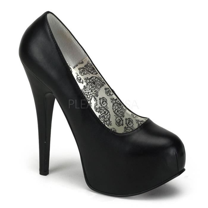 Bordello TEEZE-06 Blk Pu UK 8 (EU 41 )