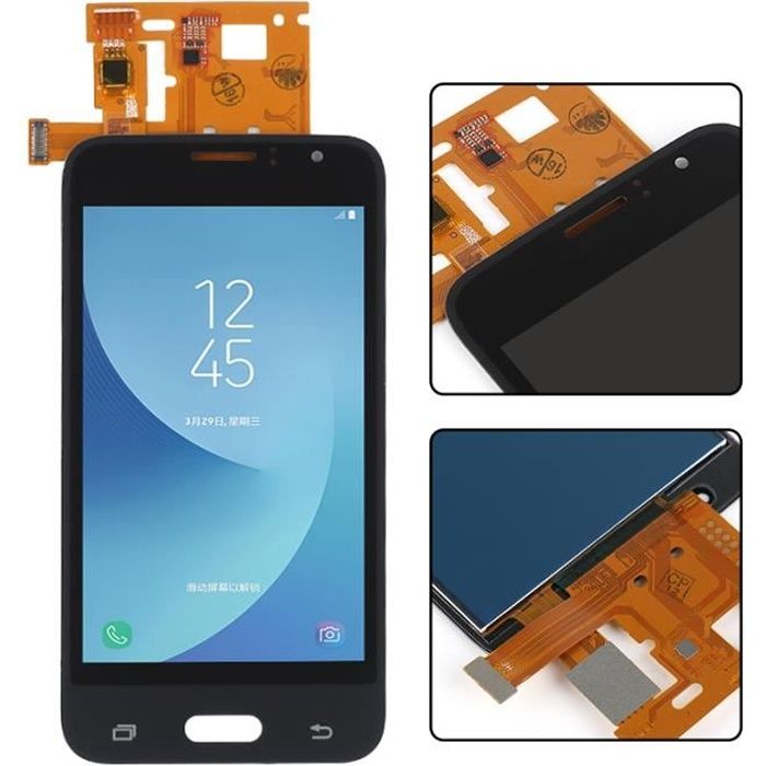 pour Samsung Galaxy J1 2016 J120 J120F J120FN Ecran LCD Vitre Tactile + Tools et un Support de téléphone Noir