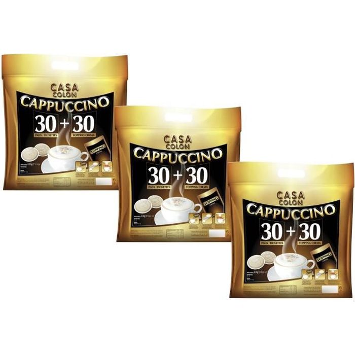 CASA COLON Café Cappuccino 3 x 30+30 dosettes souples