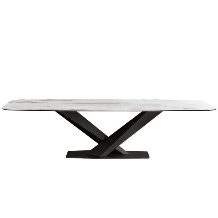 Table à manger marbre artificiel blanc Alto