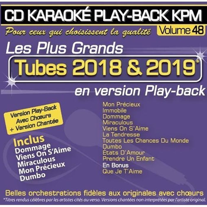 CD Karaoké Play-Back KPM Vol.48 \