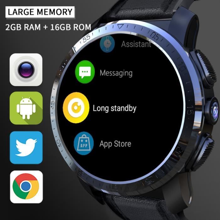 Nouveau KOSPET Optimus 2GB 16GB Smartwatch GPS WIFI caméra étanche double systèmes 800mAh 4G Android montre intelligente hommes pour