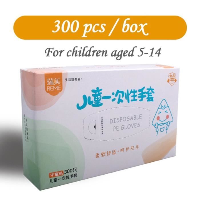 Gants De Protection Jetables Transparents En Plastique 300Pcs Pour Enfants À La Maison Restaurant Jardin Zcz200420333A