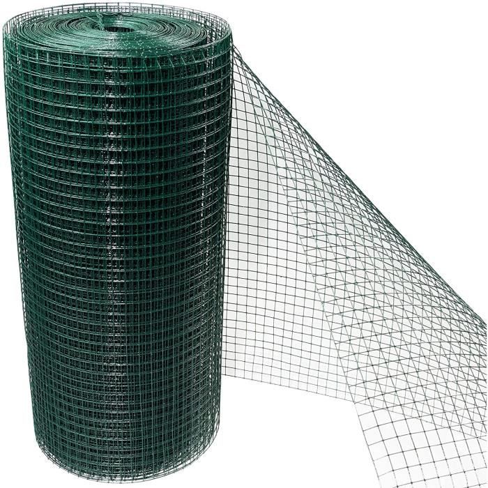 Grillage métallique carré 5 m 100 cm de haut Largeur des mailles 12,7 mm Épaisseur du fil 0,9 mm Fil de lapin[1002]