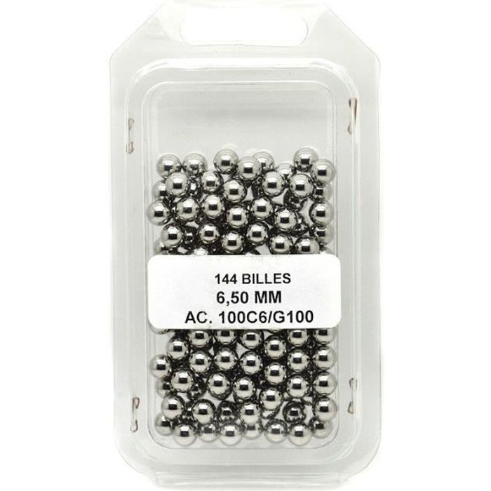 Boite de 144 billes acier - Diamètre 6,50 mm
