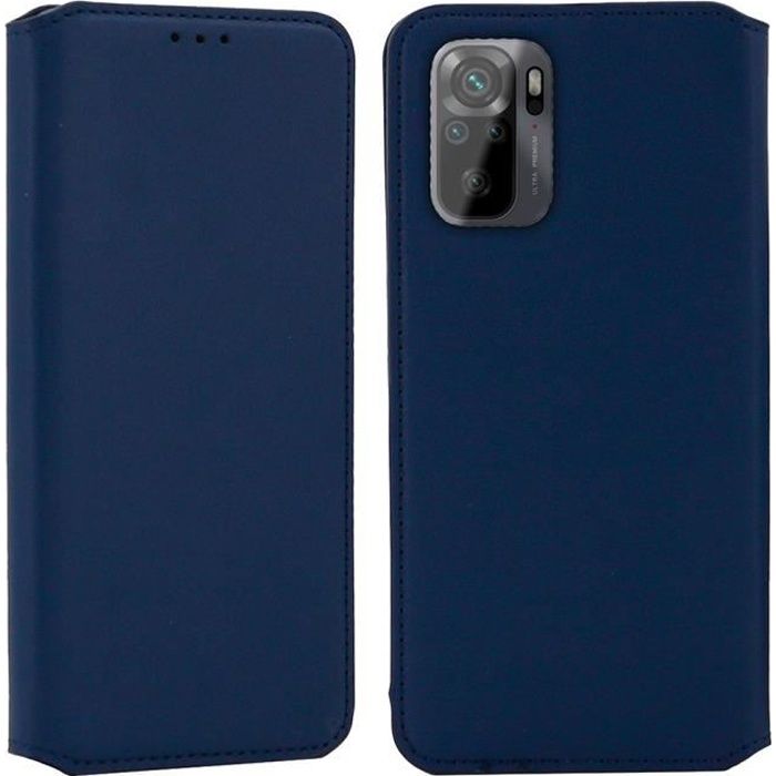 Coque pour Xiaomi Redmi Note 10,Portefeuille Cuir pour (Redmi Note 10 (6,43 Pouces), Bleu)