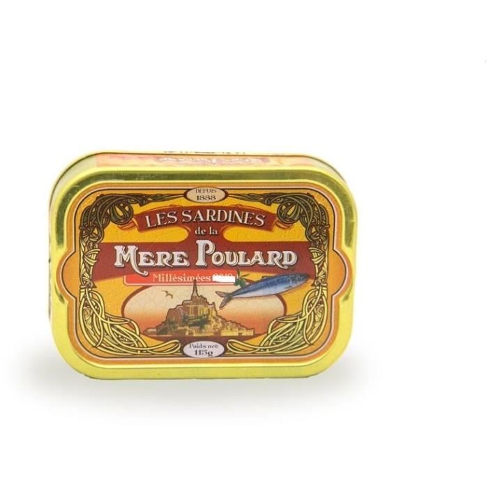 Biscuiterie la Mère Poulard Sardines Millésimées A L'Huile D'Olive (Jaune) 115g