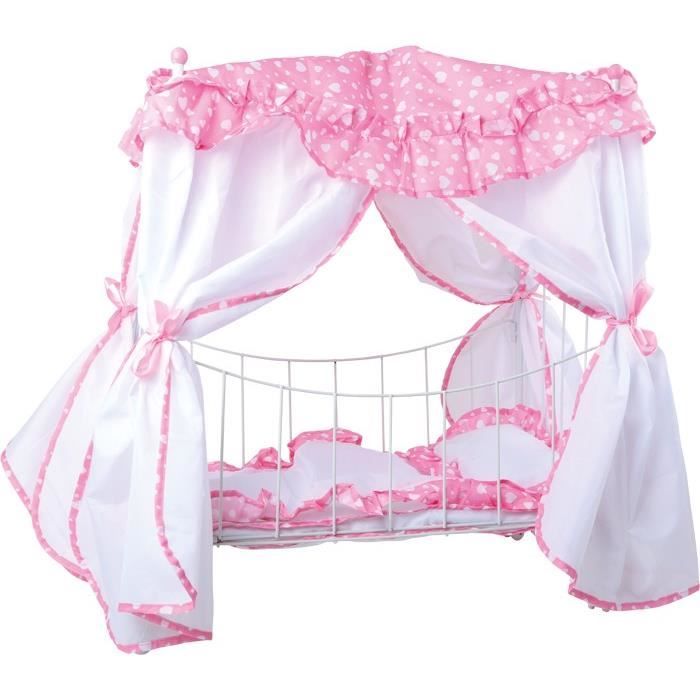 LIT DE POUPEE DE REVES BALDAQUIN ROSE
