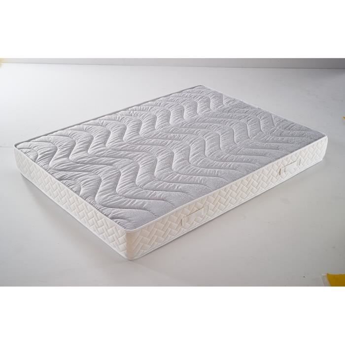 Matelas Mémoire de Forme 65 Kg-m3 160x200 x 20,5 cm Très Ferme - 7 Zones de Confort - Noyau Aertech+ 35 Kg-m3 HR Haute Densité