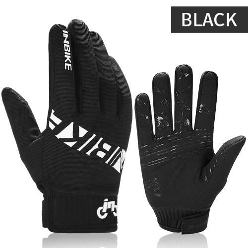 Gants vélo,INBIKE doigt complet gants de VTT écran tactile gants de cyclisme anti dérapant gants de vélo pour hommes - Type Black