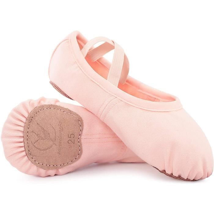 chaussures de danse classique chausson de danse toile demi pointe pantoufle de ballet chaussure de ballet pour fille enfants femme