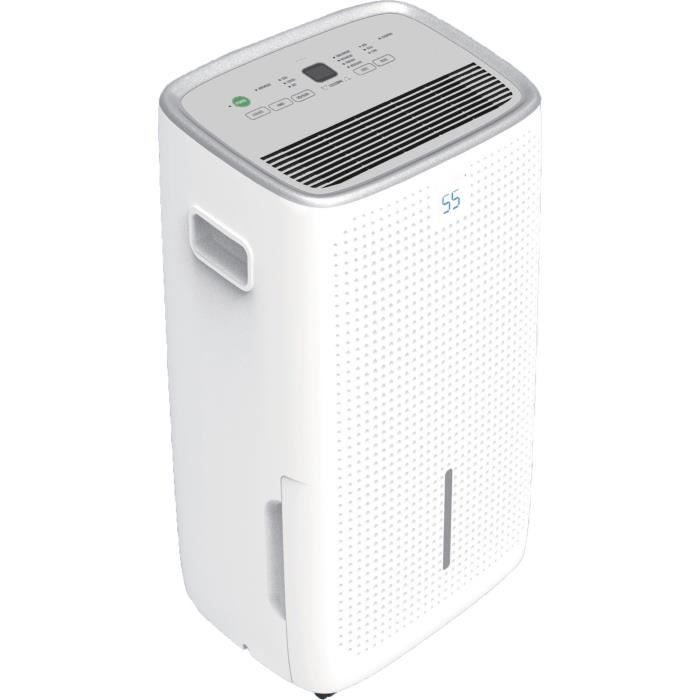 SANEO - Déshumidificateur Purificateur d'air - 30l/jour - 40m2 - Pompe de relevage (3m) - Séchage linge - Silencieux