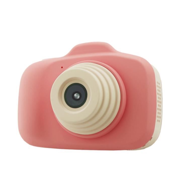 Caméra Enfant, Appareil Photo Numérique Antichoc, Double objectif, écran HD de 2,3 pouces - Rose