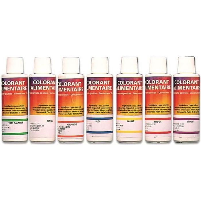 Colorant liquide alimentaire professionnel. Couleur noir.